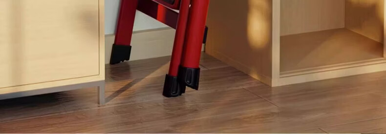DELIXI Electric Household Ladder Multifunctional Folding Ladder Thickened Non-Slip Steps Handrail Off-White A-Frame Ladder 5 Steps 21