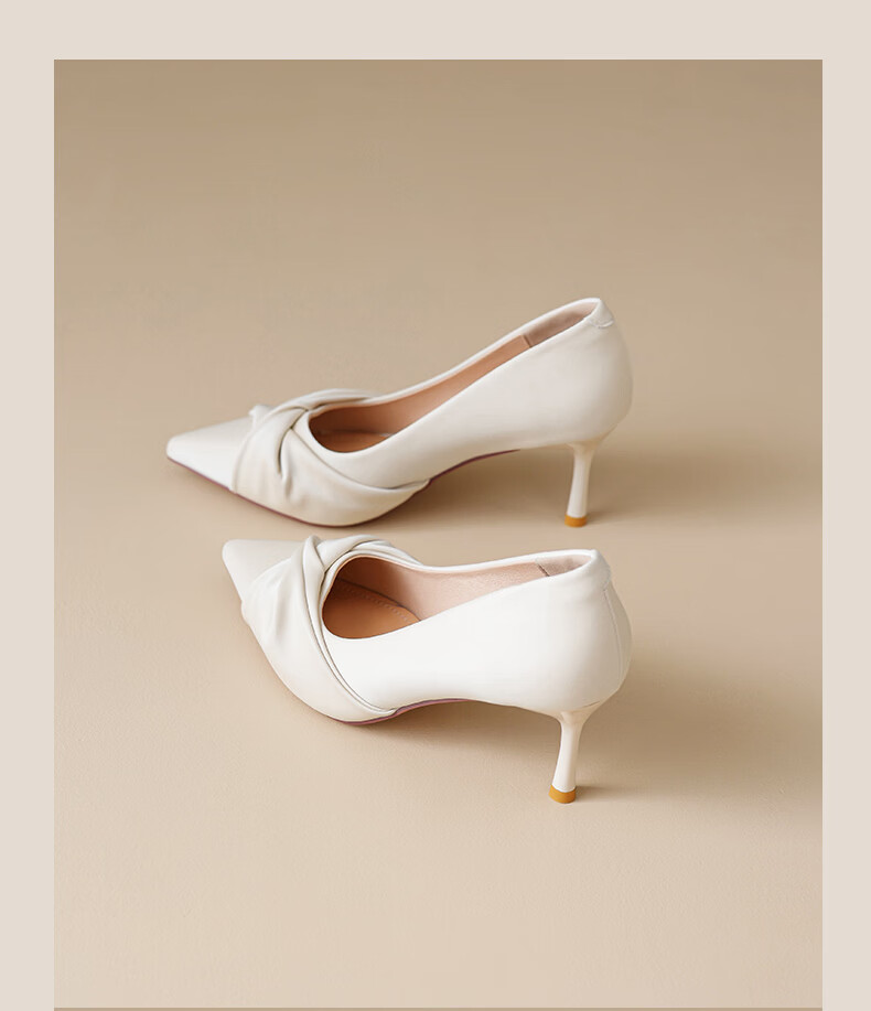 Daphne French Style Elegant High Heels Women 2026 New Summer Nude Pointed Toe Stiletto Shallow Commuter Single Shoes Women 9