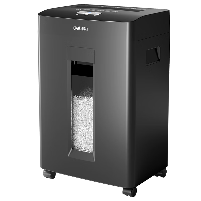 Deli Paper Shredder Level 5 Security, 8 Sheets per Pass, Continuous Shredding 10 Minutes, Large Powerful Office Shredder with 23L Capacity, Staple-Capable GA512
