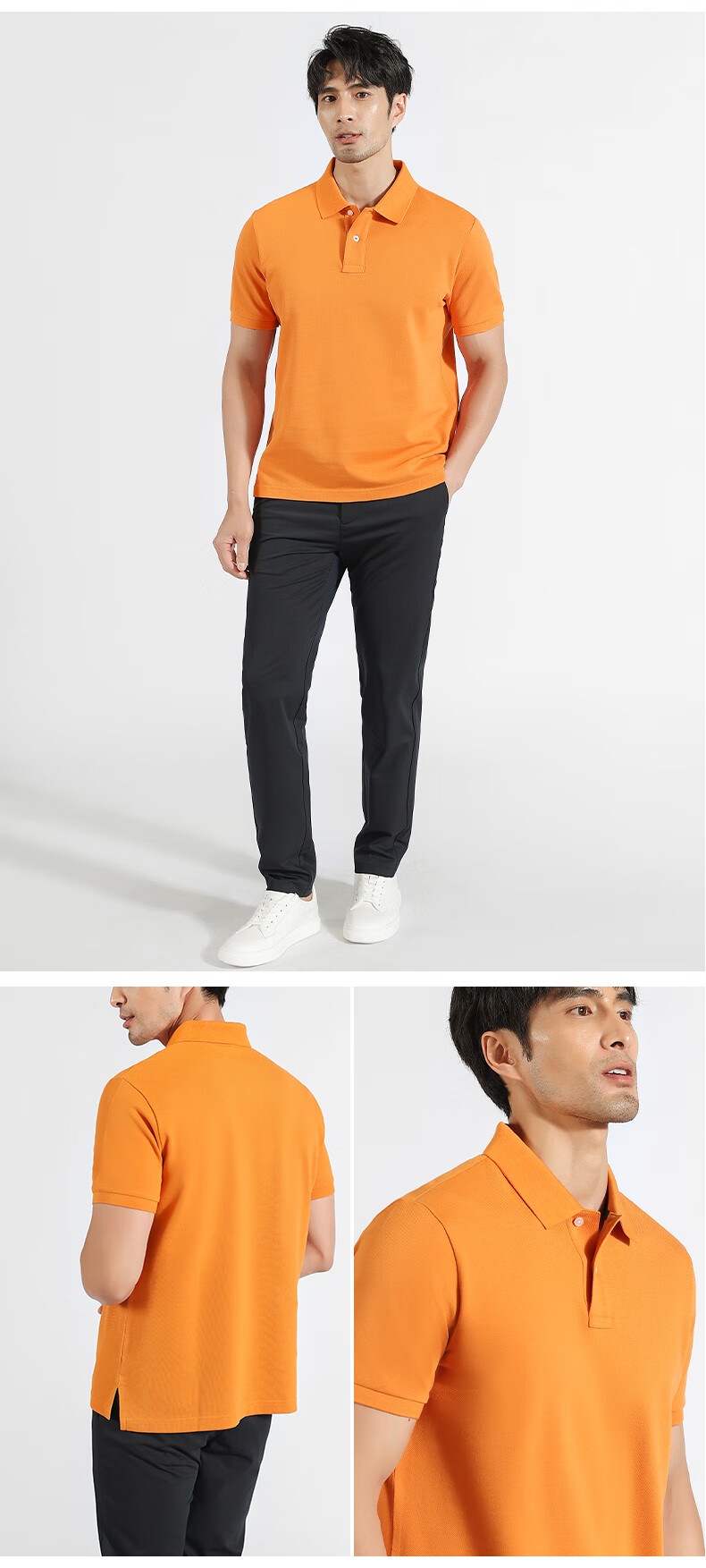 Wendao [Wendao Bright T] 100% Pure Cotton Large Pique 5A Antibacterial Champion POLO Shirt, Floral Gray, 4XL 15