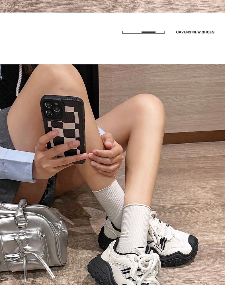 Warrior Official Women's Shoes 2026 Summer New Outdoor Hiking Shoes Women Thick Sole Lightweight Ugly Cute Shoes Beige Black Size 40 15