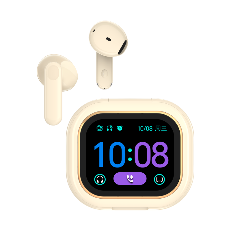 HONOR Selected GEG Smart Screen Bluetooth Earphones [National Subsidy] Electronic Pet Touch Interaction Long Battery Life High-Quality Noise Reduction Compatible with HONOR Huawei Phones Velvet Milk C
