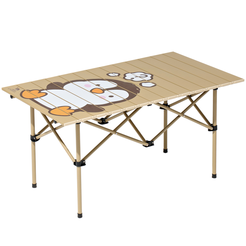 CAMEL Folding Outdoor Table And Chairs Set, Portable Picnic Table, Camping Penguin Egg Roll-Up Table 174BL03656Q