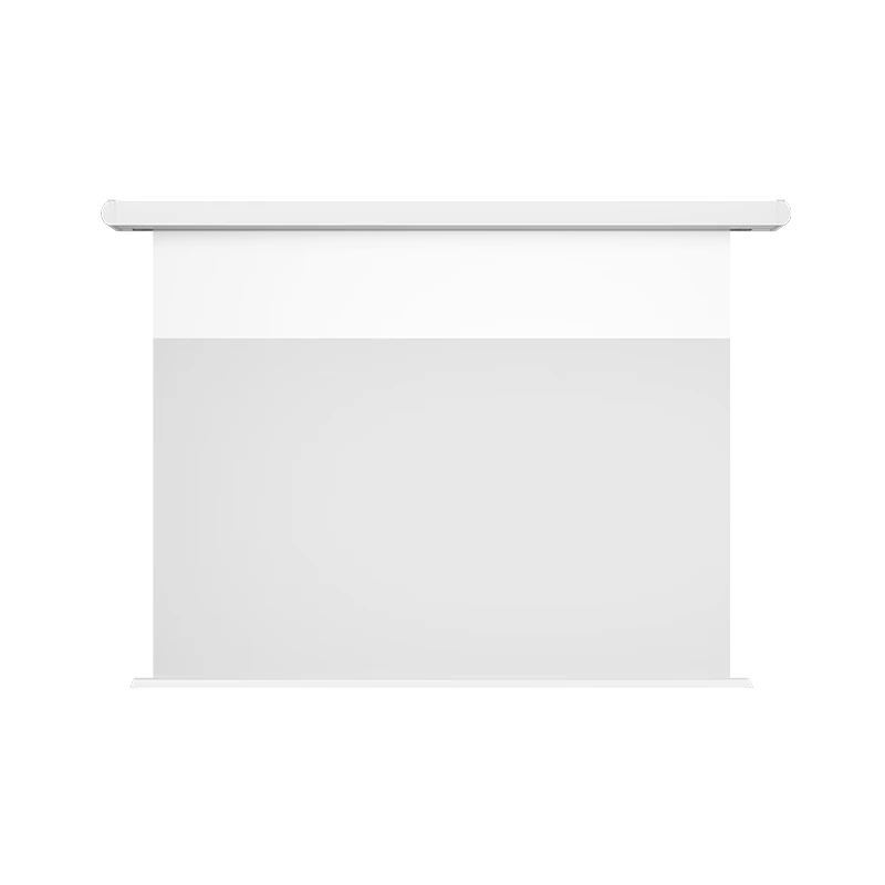 IN&VI Projector Screen 100-inch Small White Box Floating Pulley Wire Photon Home Automatic Lift Dual Power Electric Screen Compatible with XGIMI and JmGO Projectors