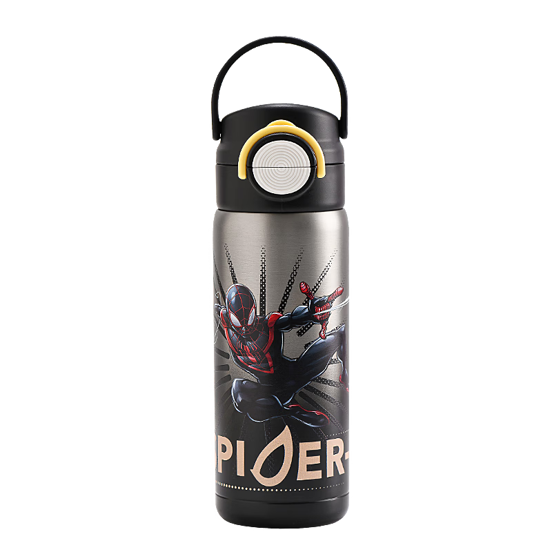 Disney Kids Insulated Water Bottle for Boys 316 Stainless Steel Straw Handle Dual Drinking Cup 6658-A6