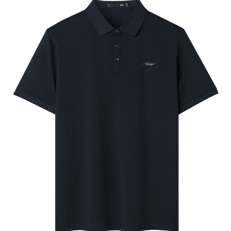 HLA Heilan Home Men's Short Sleeve Polo Shirt 26 Light Business Fashion Series Cool and Breathable Summer Short Sleeve