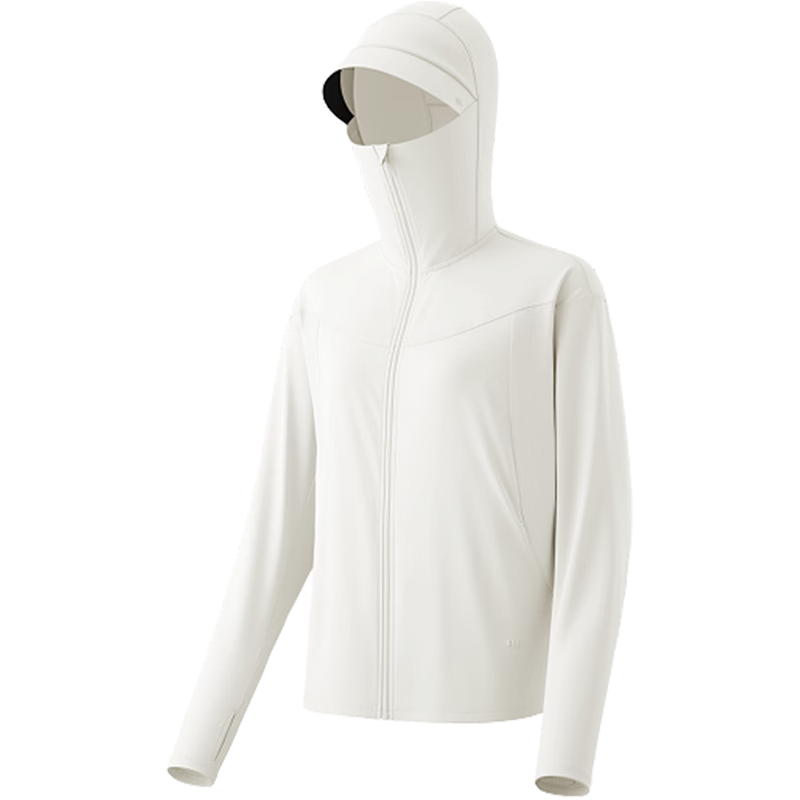 Beneunder Women's Sunscreen Jacket Loose Slim Fit Spring Summer Cooling UV Protection New AL010 Frosty White L