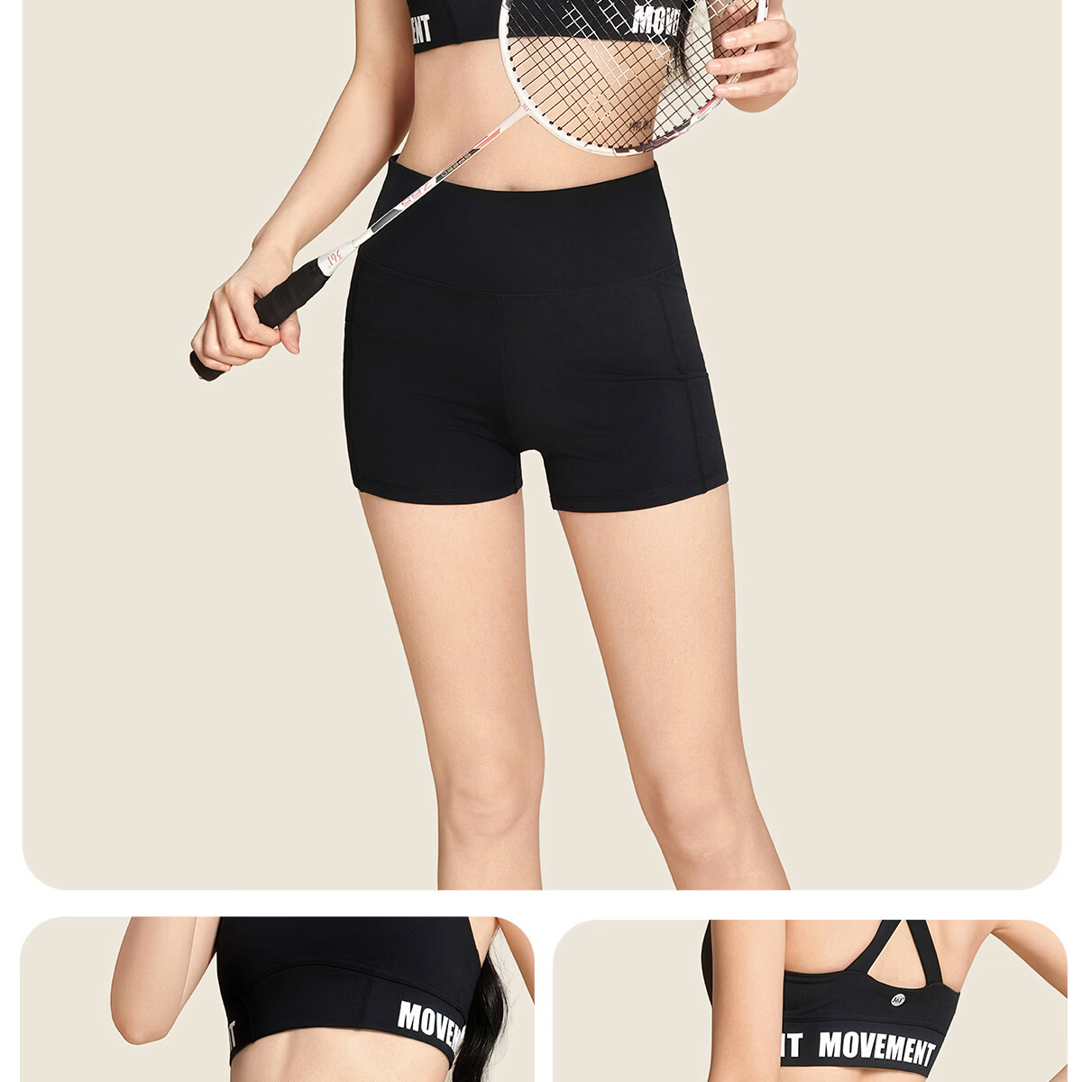 361° Women's Three-Quarter Yoga Pants Summer High-Waist Seamless Butt-Lifting Sports Shorts Fitness Five-Point Cycling Pants 19