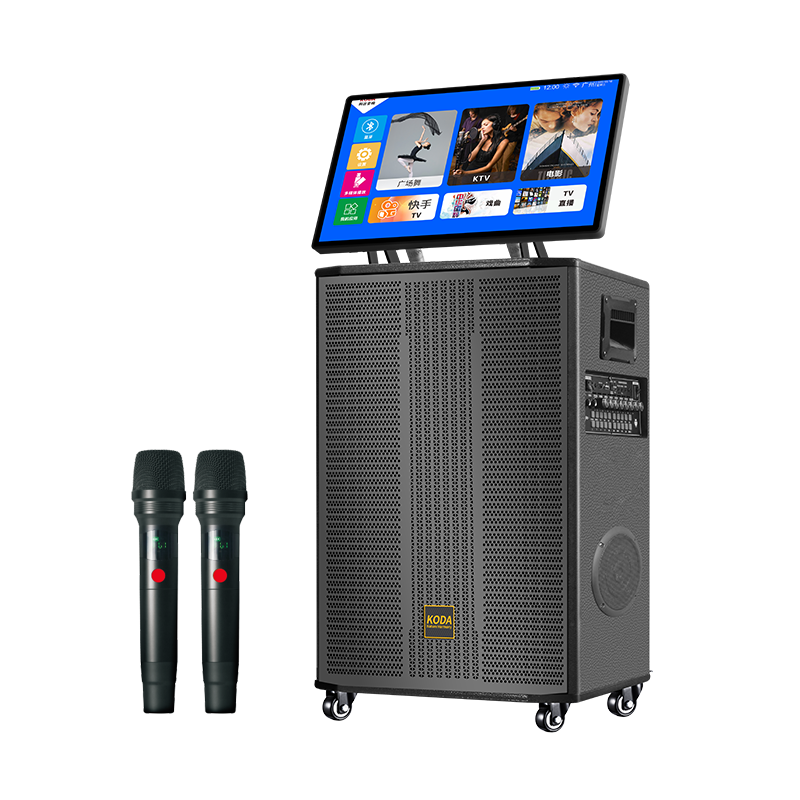 KODA KD1586 Home KTV Sound System Set, Karaoke Machine All-In Home Karaoke, Outdoor Singing Equipment, Complete Set for Square Dancing with Display Scree