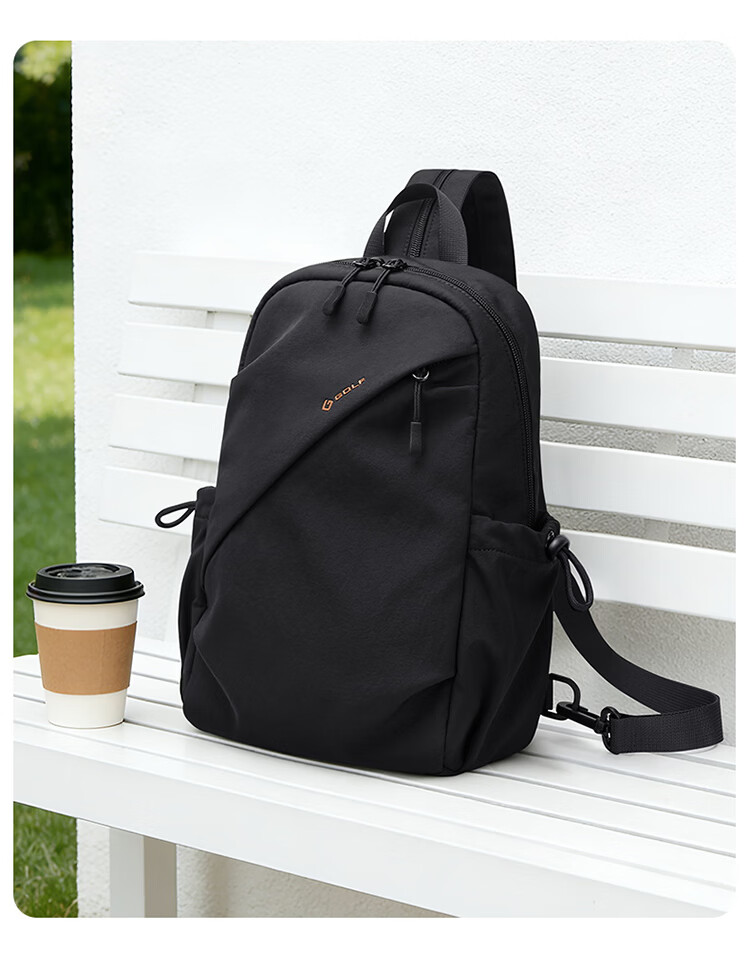 GOLF Men's Chest Bag Lightweight Crossbody Shoulder Bag Unisex Dual-Shoulder iPad Outdoor Cycling Sports Backpack 22