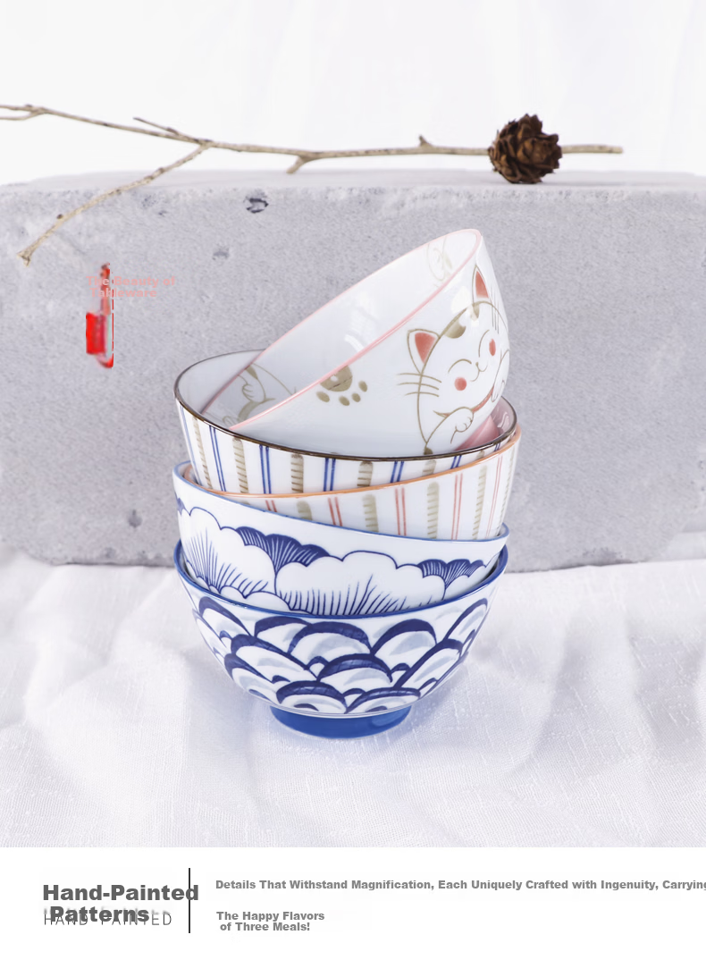Huaqingge Tang-style Blue and White Porcelain Dinnerware Set 38-Piece Gift Box Underglaze Color Tableware Set for Housewarming 7