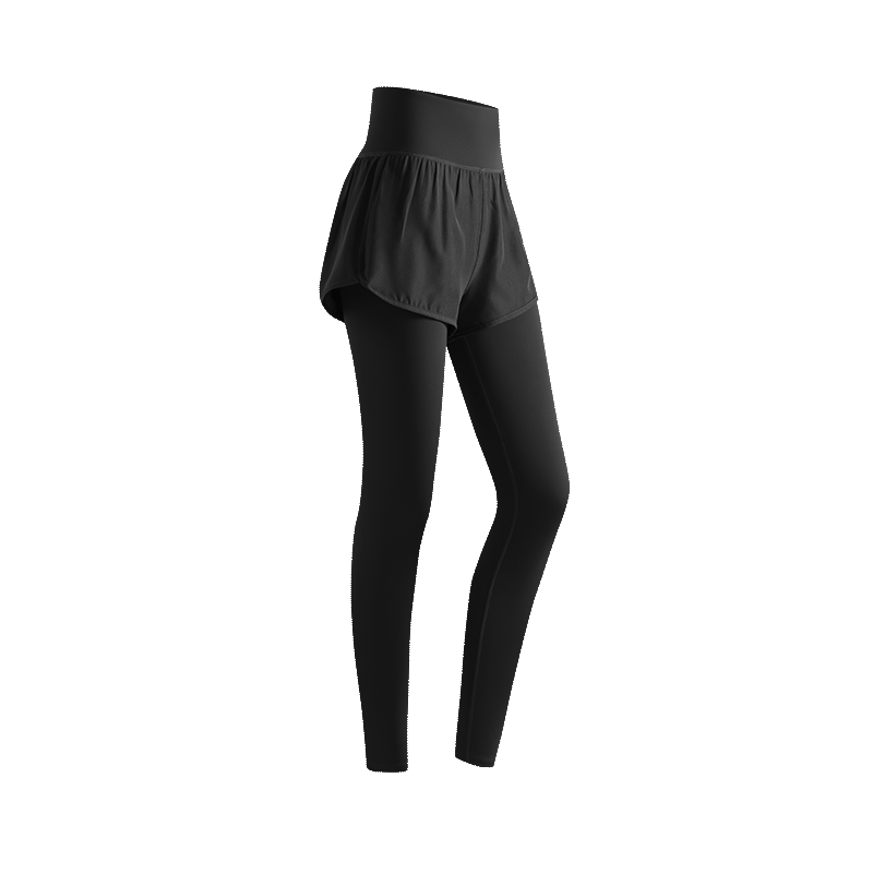 361° Women's High-Strength Fake Two-Piece High-Waist Tummy Control Sweat-Resistant Training Running Fitness Yoga Pants