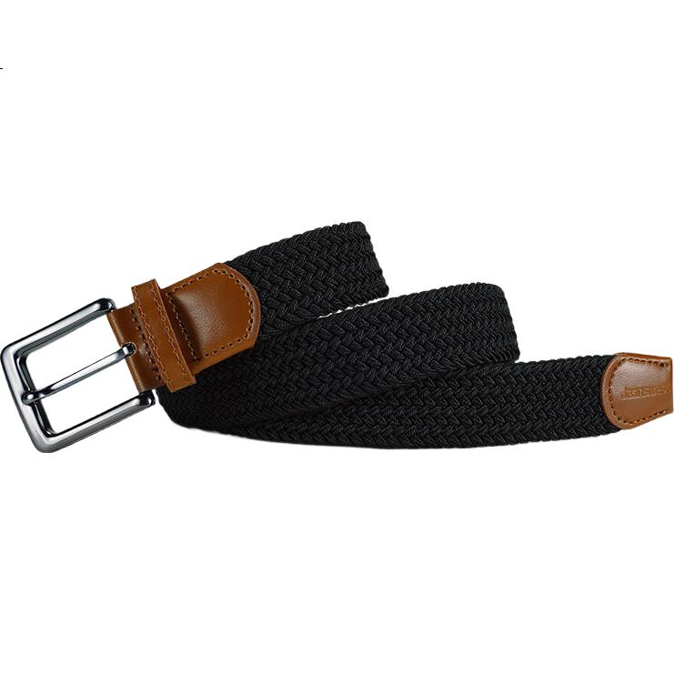 Ремень унисекс JEANSWEST, эластичный, плетеный, с пряжкой-булавкой, повседневный, молодежный, из ткани, 110 см, черный