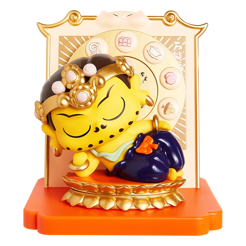 Fufu Sticker Yellow Wealth God Blind Box Cultural Creative Gift Wish Nora Figurine Fortune Attracting Wealth Ornament Girls Gift Box