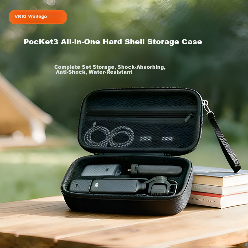 VRIG AC-62 DJI Pocket 3 Storage Case All-in-One Hard Shell Camera Bag Pocket Gimbal Camera Protective Case Portable Handheld Accessory Travel Bag