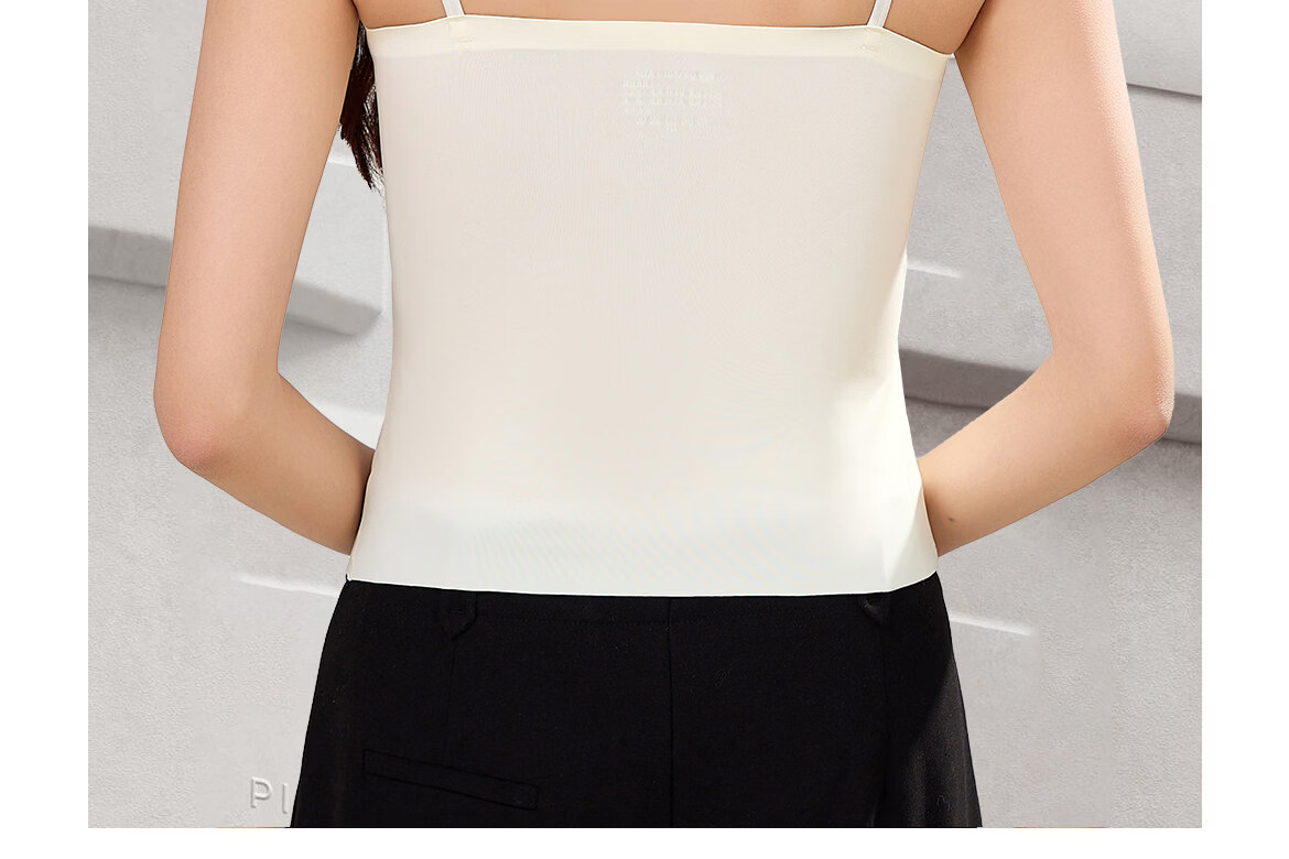 Miiow Women's Camisole Vest with Chest Pad, Fragrant Camellia Scent, Beautiful Back Integrated Bra, Wearable as Outerwear 21