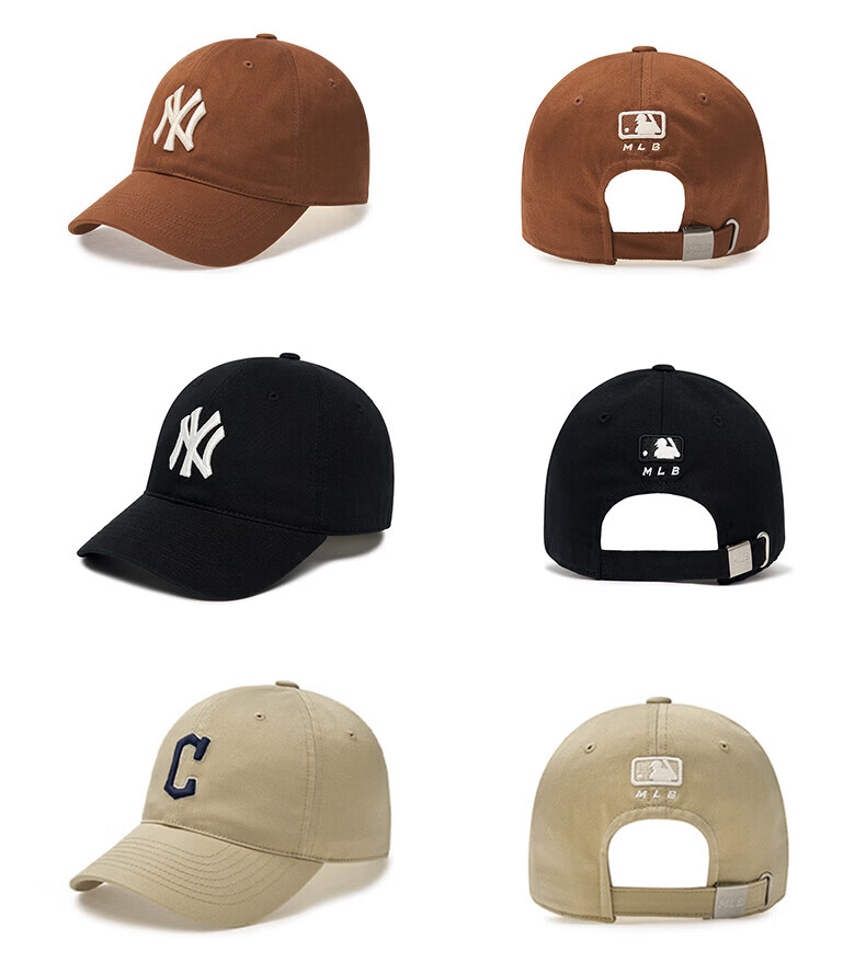 MLB Baseball Cap for Men And Women, Couples' Soft Top Cap, Casual Sports Hat for All Seasons, 3ACP6601N-07RDS 37