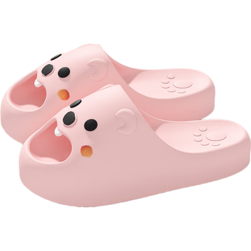 She Enjoy Cute Cartoon Style Indoor Bathroom Thick Sole Slippers
