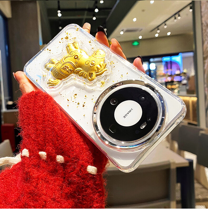 GURRS New Year Limited Edition Huawei Mate80 Case Mate80 Pro Transparent Full-Cover Ultra-Thin Shockproof Creative National Trend Gold Foil Money Luck 6