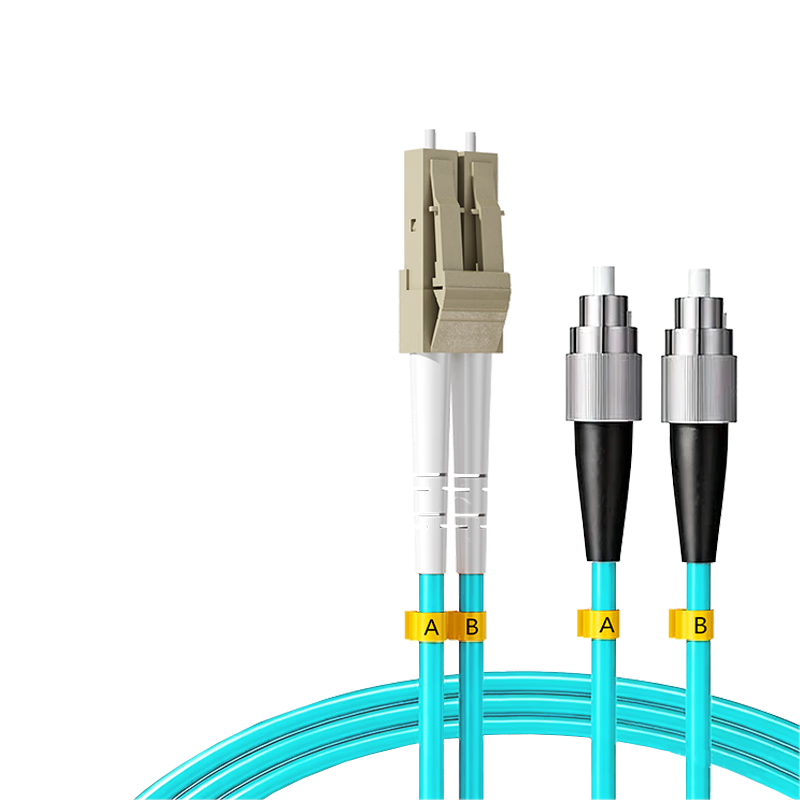 Rongwei Sheng Telecom Grade OM3 10G Multimode Dual-Core Fiber Optic Patch Cable FC-LC Low Smoke Halogen-Free Drop Fiber Cable 3m Transceiver Pigtail RWS-FULU-3