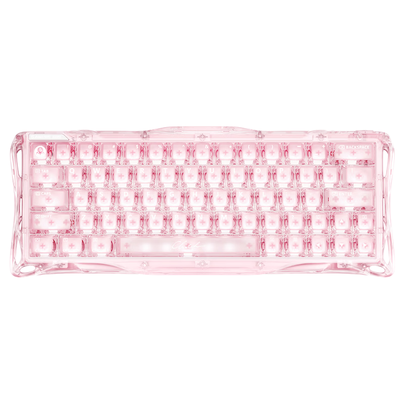 GravaStar V60 Magnetic Axis Keyboard UFO Axis Gaming Keyboard Wired Connection Single Mode RGB Lighting 8K Report Rate Customizable Keyboard Valentine's Day Gift Heart Freeze