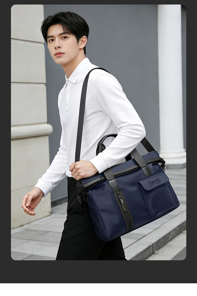 GOLF Men's Briefcase Handbag 13.3/14 Inch Laptop Bag Business Casual Commuter Travel Office Bag 7