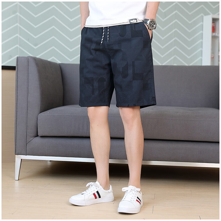 RED DRAGONFLY Men's Summer Cotton Casual Fashion Lightweight Comfortable Breathable Cool-Fit Black Shorts XL 5