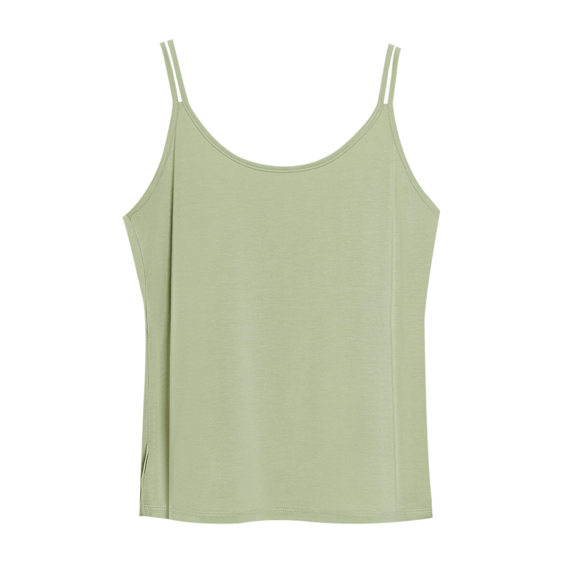 Hongdou Women's Solid Color Cooling Wearable Padded Camisole Tank Top