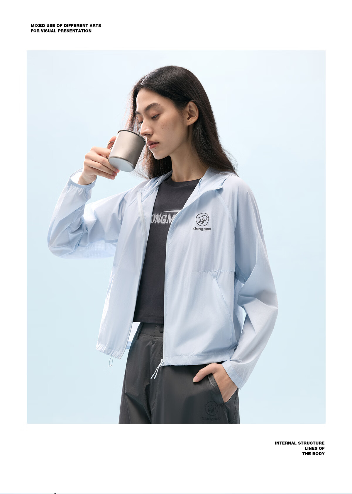 Xiongmao [Ice Stick 3.0], Liu Yifei's Same Style Sun Protection, for Men And Women, Spring And Summer New Ice-Cool Breathable Original Yarn UPF90 Jacket 5081 26