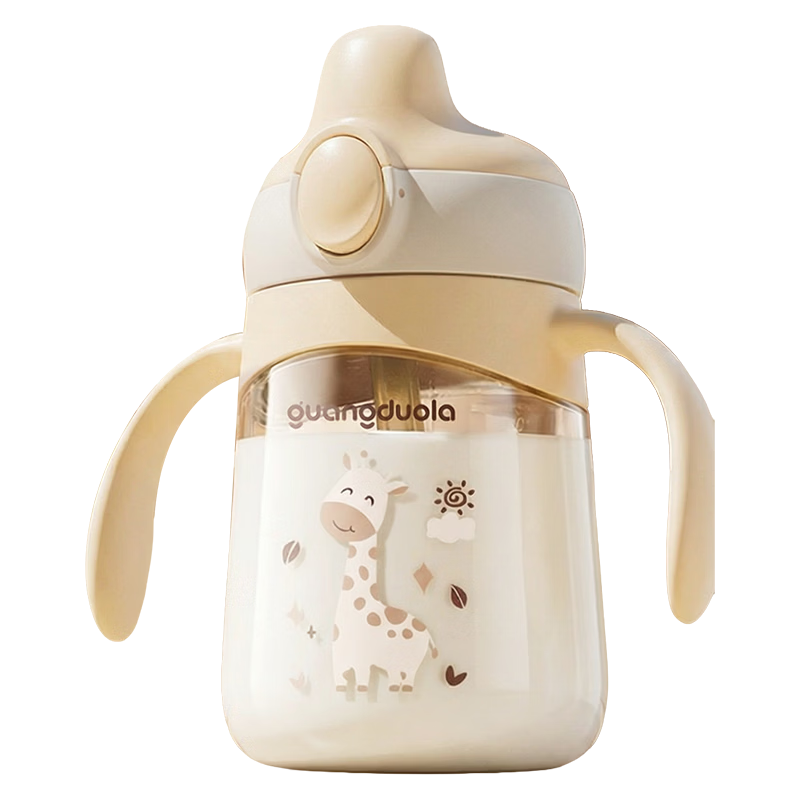 Guangduola Duckbill Baby Training Cup 350ml Anti-Choke Drinking Cup for 6-12 Months and 1-3 Years Old Baby Milk Bottle
