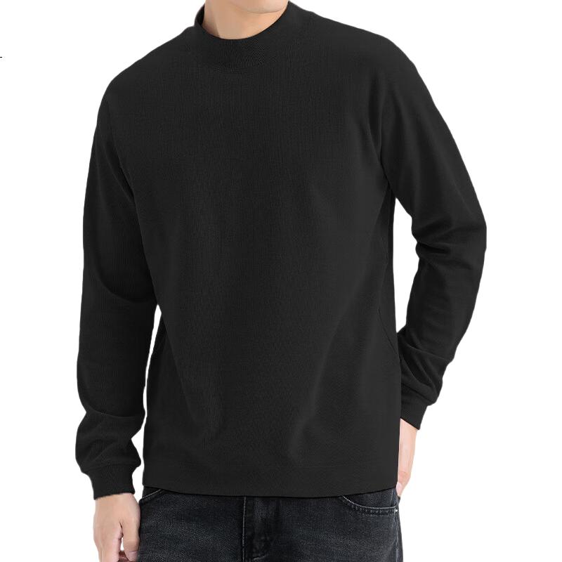 Мужская толстовка MiiOW Crew Neck Sweatshirt, ретро, осень-зима, свободный пуловер с длинным рукавом, трендовая куртка, угольно-черный, XL