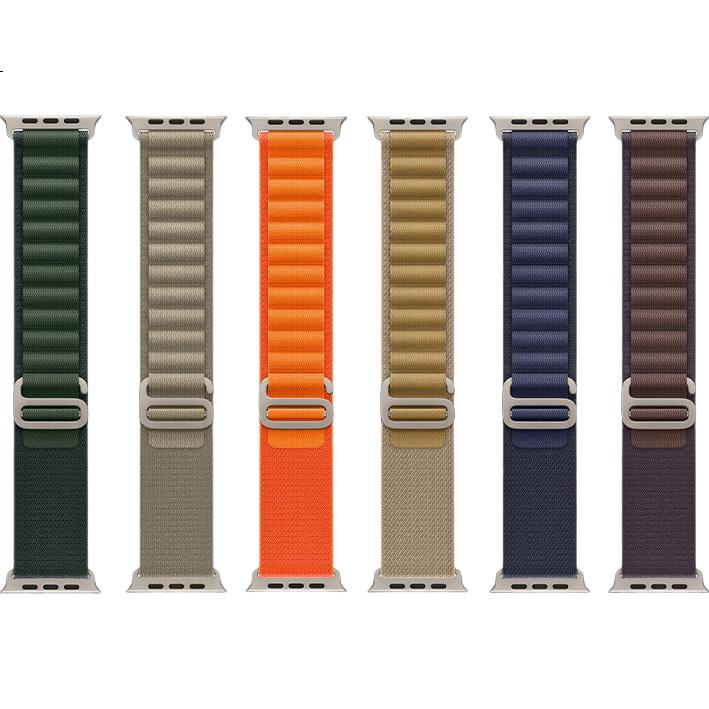 Ремешок Biaodaige для Apple Watch Series 10, S10, 11/9/8/7, iWatch 45/46/49MM, Ultra 3/2/1, высококачественный летний нейлоновый ремешок для часов, оливковый, размер L