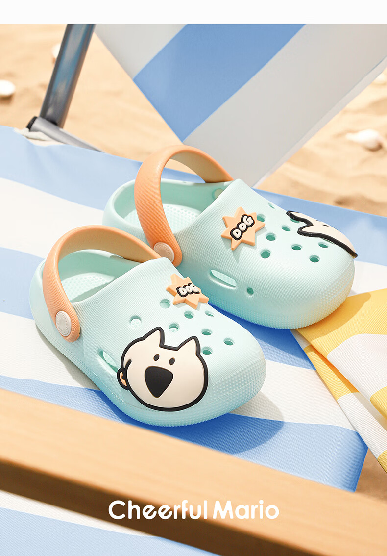 Cheerful Mario Kids Cartoon Cute Slippers Boys Summer Clogs for 2-3 Year Old Toddlers Beach Outdoor Sandals 14