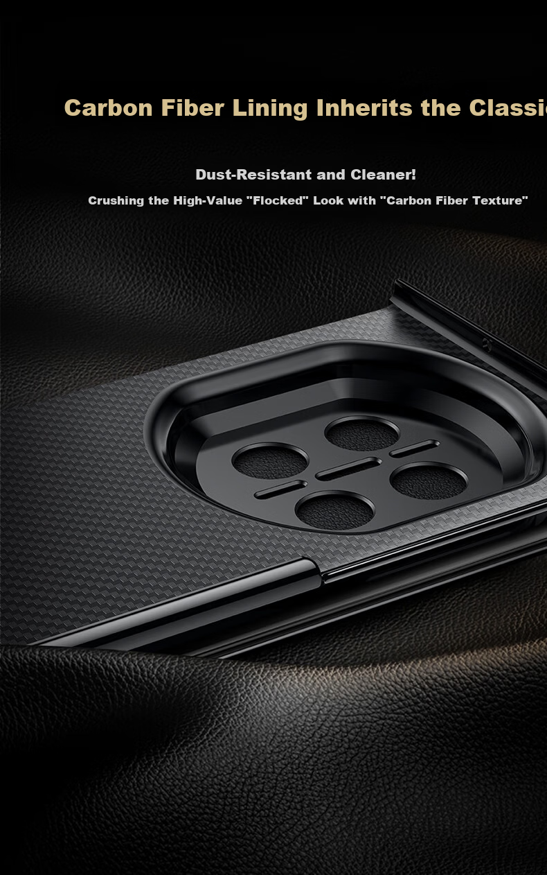 Tianjue First Layer Genuine Leather Huawei Mate X7 Case Huawei X7 Collector Edition Protective Cover Foldable Screen Smart Flip Leather Case with Built-in Stand Full Coverage Drop-proof Ultra-thin 11