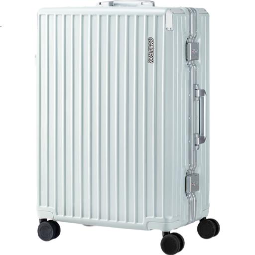 Чемодан AMERICAN TOURISTER, 20-дюймовый, с алюминиевой рамой, дорожный, с кодовым замком, мятно-зеленый