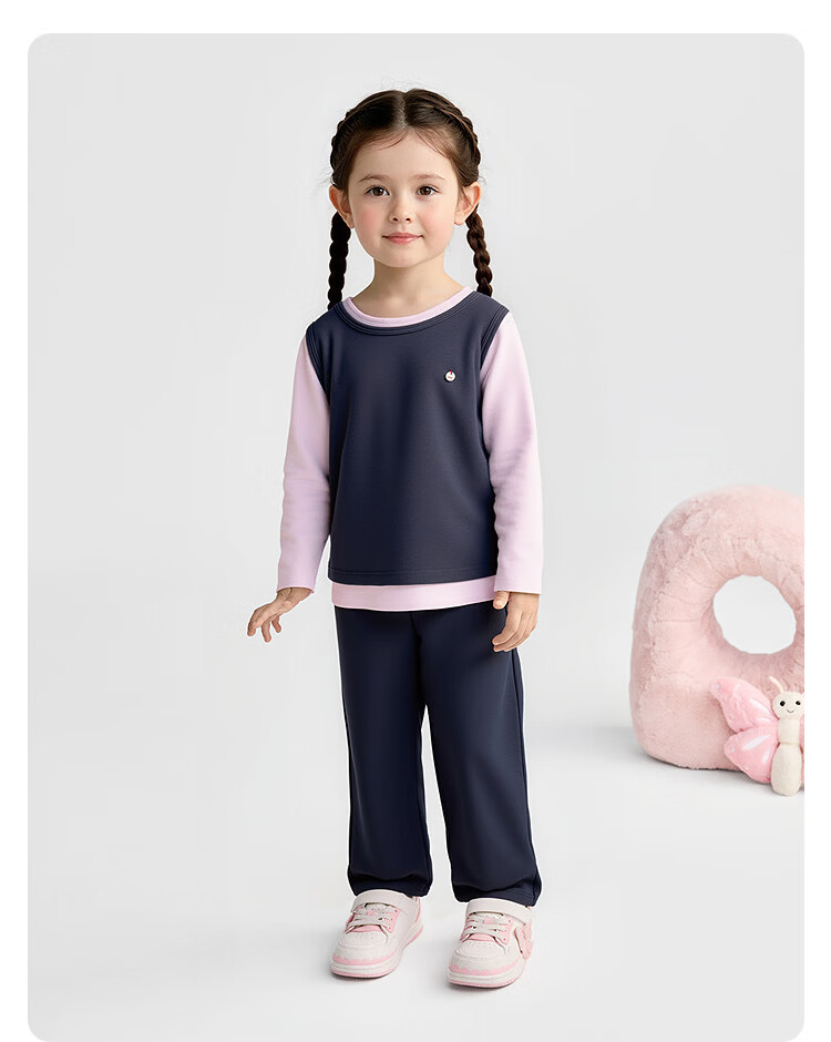 Balabala [balaOne] Girls' Children's Homewear Set 2026 Spring Three-Piece Versatile Outfit 19