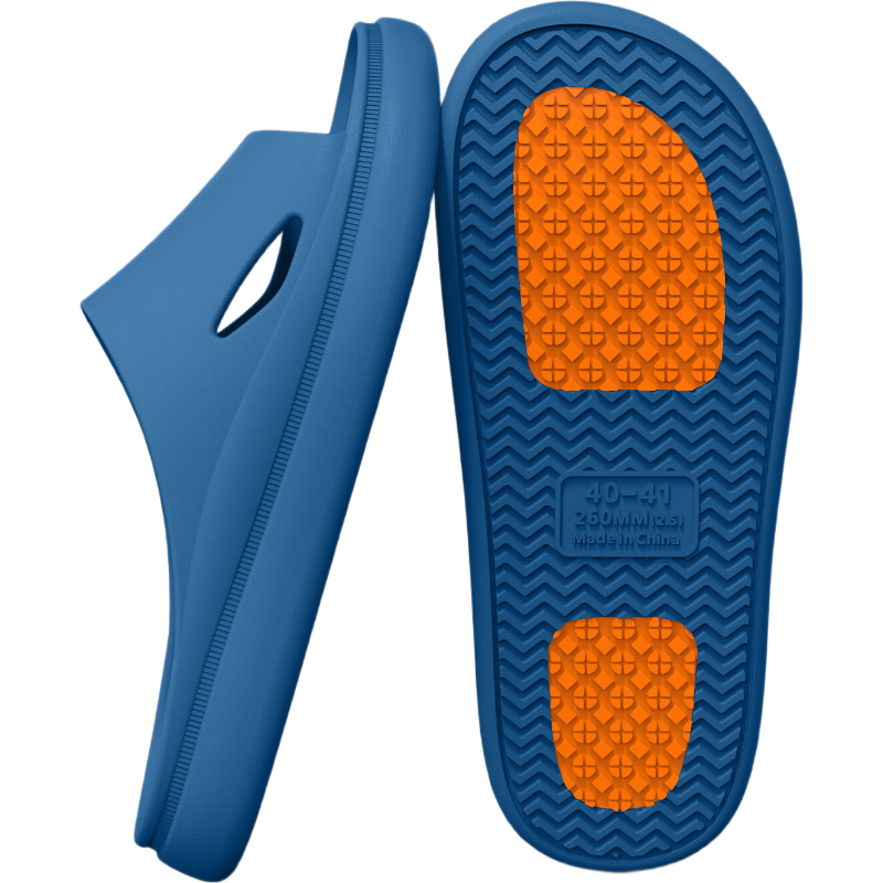 MEXICAN Surgical Room Slippers Unisex Indoor Home Use Non-Slip Antibacterial Bathroom Shower Sandals Size 36-37 Blue