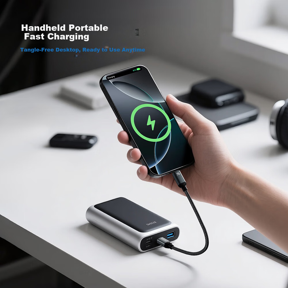 Beimo Magnetic Data Cable, 240W High-Power Fast Charging Cable, 20CM Short Cord, Suitable for IPhone 18 Pro Max/17/16, Huawei/Xiaomi Phones, IPad Tablets, Black