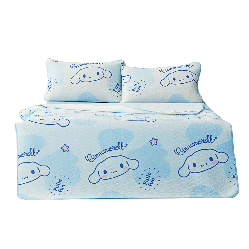 MERCURY Kids Cooling Mat Ice Silk Mat Class A Mat for Mothers And Babies, Cool-Feeling Soft Mat, Antibacterial Breathable Machine Washable Foldable Three-Piece Set 1.5m X 2m