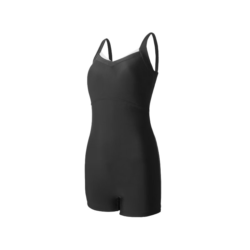 Keep Women's One-Piece Square-Leg Slim Fit Casual Swimsuit 972 Black L