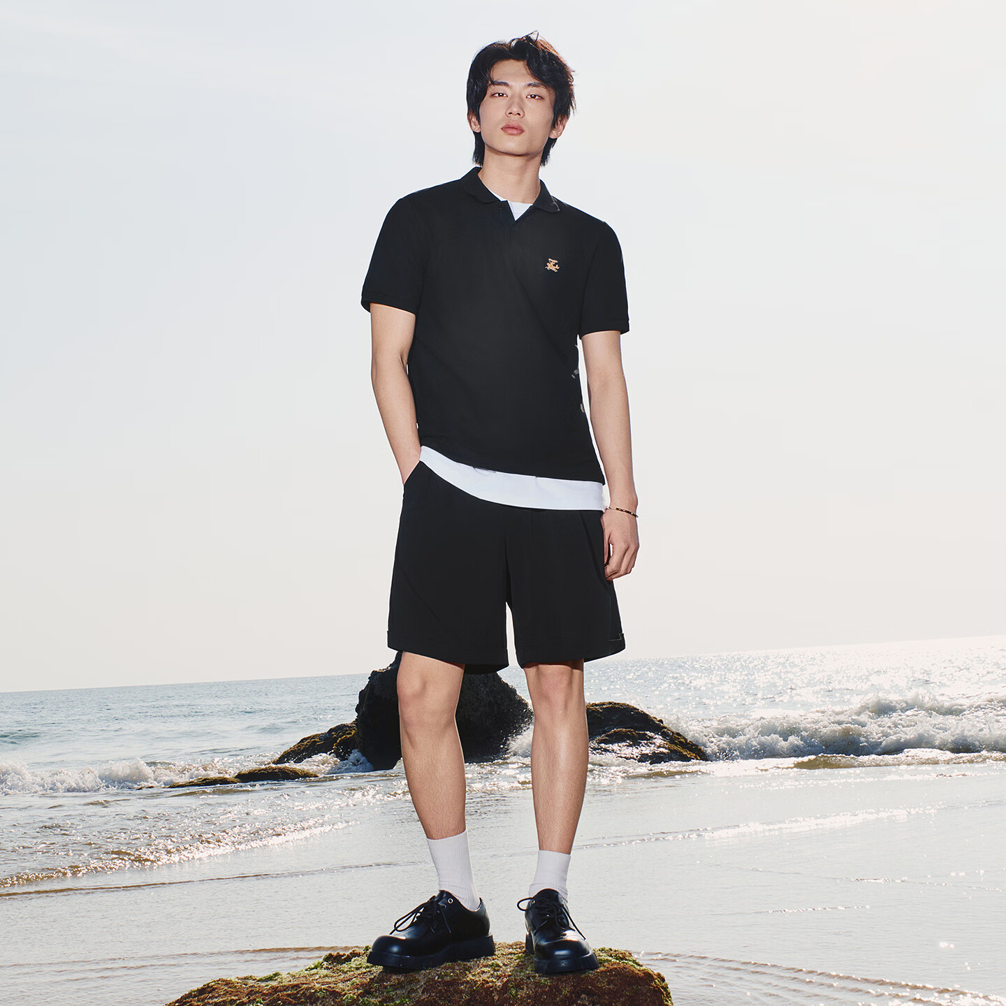 GXG Men's Cool Moisture-Wicking Quick-Dry Multi-Color Polo Shirt Short Sleeve Black 165/S