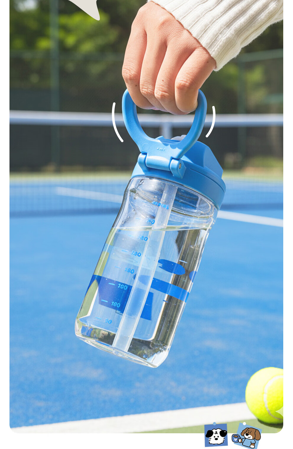 Lock&Lock Kids Water Bottle 6-12 Years Summer Straw Cup Student School Portable Tritan Bottle 10