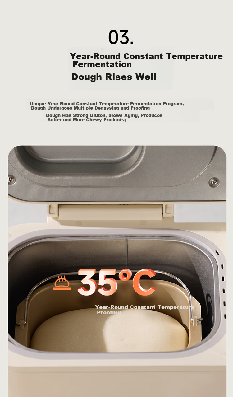 ACA Automatic All-In Bread Maker, Multifunctional Bread And Pastry Machine, Automatic Sprinkle Yeast Filling, Aluminum Pressed Inner Pot, T5 Pro 8