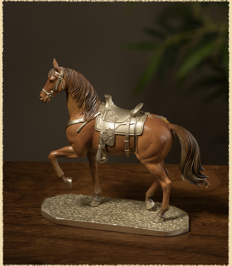 Master Tong "Saddle Breeze (Small)" Office Desktop Copper Horse Ornament Home Decor 7