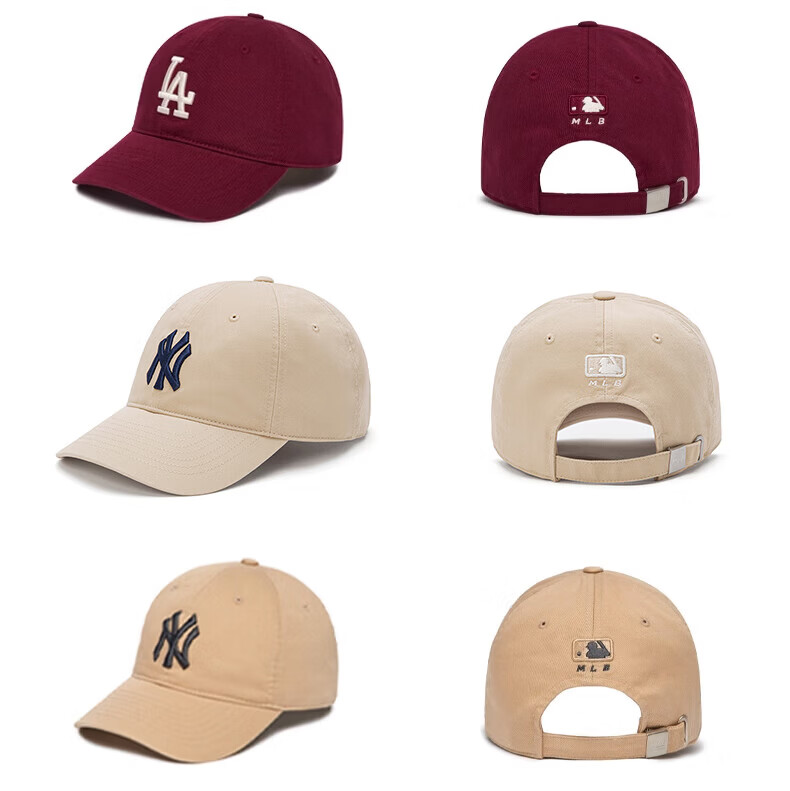 MLB Baseball Cap for Men And Women, Couples' Soft Top Cap, Casual Sports Hat for All Seasons, 3ACP6601N-07RDS 35