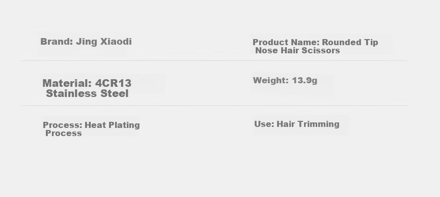 Jing Xiaodi Precision Nose Hair Trimmer Men's Round Head Manual Safe Nasal Hair Scissors Grooming Tool 19