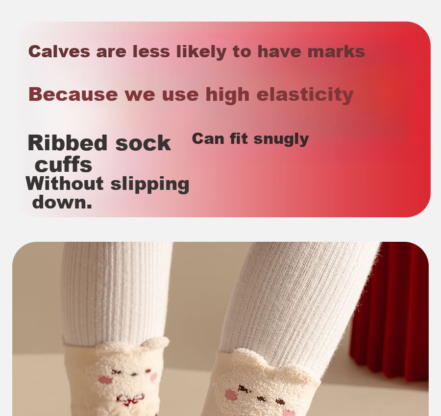 Mianqixiong New Year Red Socks for Zodiac Year Children's Socks Girls' Christmas Cotton Socks 2025-XNY01-1-3 13