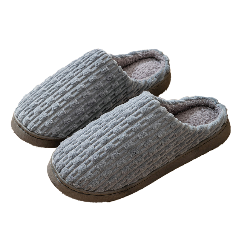 FOOTOPPO Cotton Slippers for Men, Winter Men's Indoor Slippers, Warm Furry Shoes, Thick Cotton Shoes for Winter