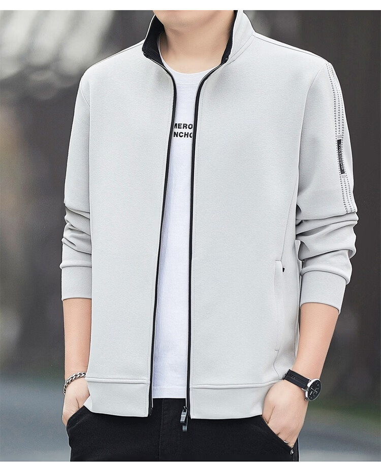 ROMON Men's Jacket Cardigan Sweatshirt Casual Sports Loose Fit Jacket Navy Blue 6XL Model 7508 Spring Autumn 13
