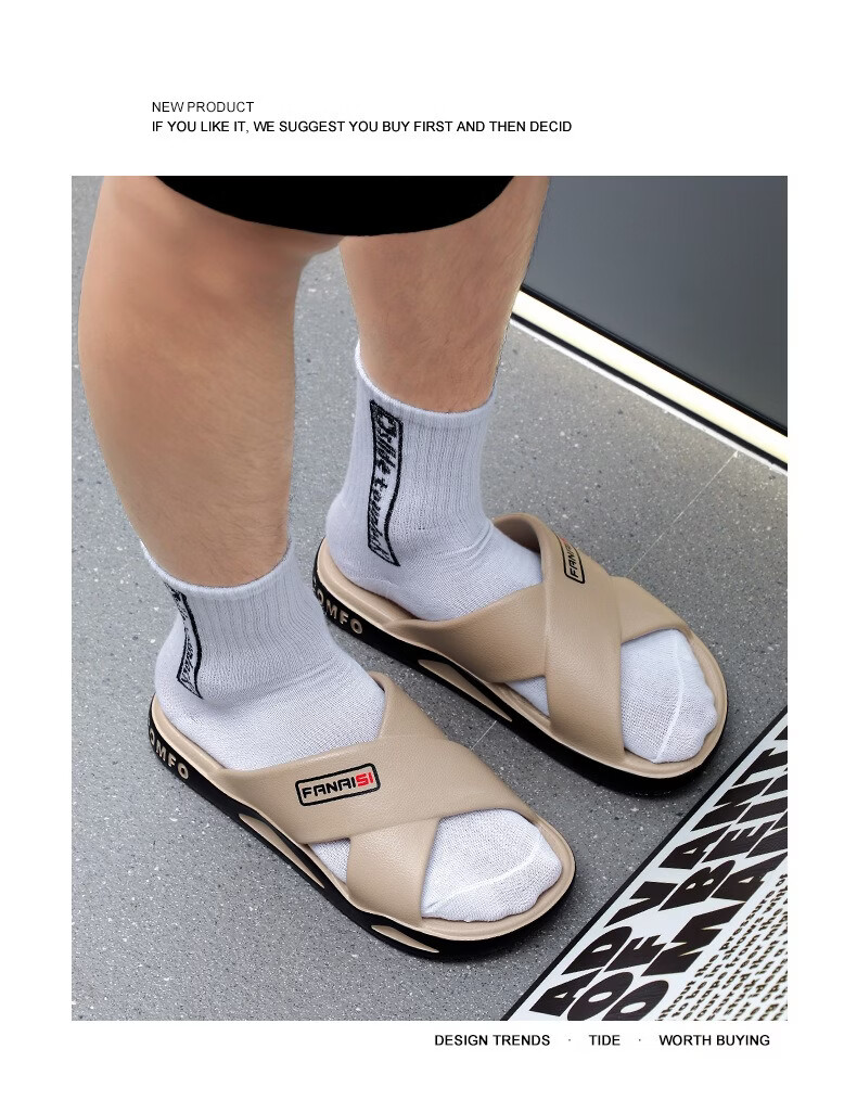 YUZHAOLIN Men's Fashion Sports Beach Slippers Comfortable Soft Sole Sandals 5
